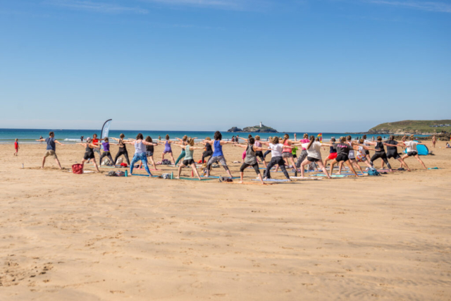 Silent Disco Beach Yoga at Gwithian Beach Silent Disco Beach Yoga at Gwithian Beach
